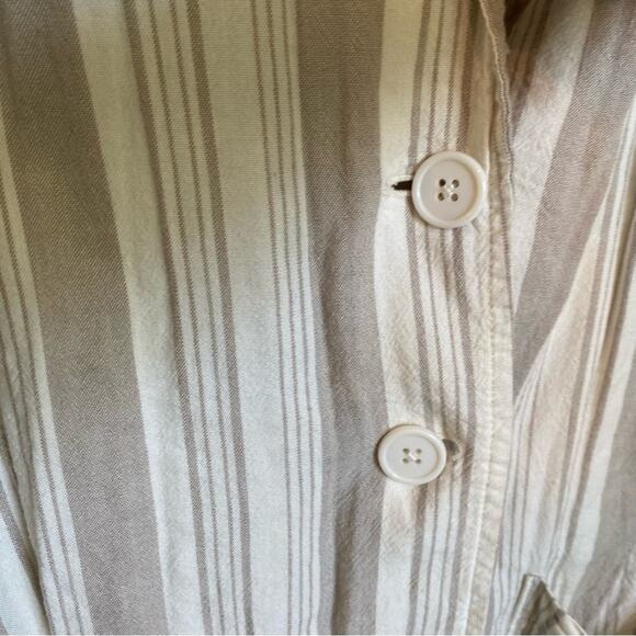 Torrid Beige White Striped Jacket blazer career wear linen blend plus size 4X - Picture 6 of 8